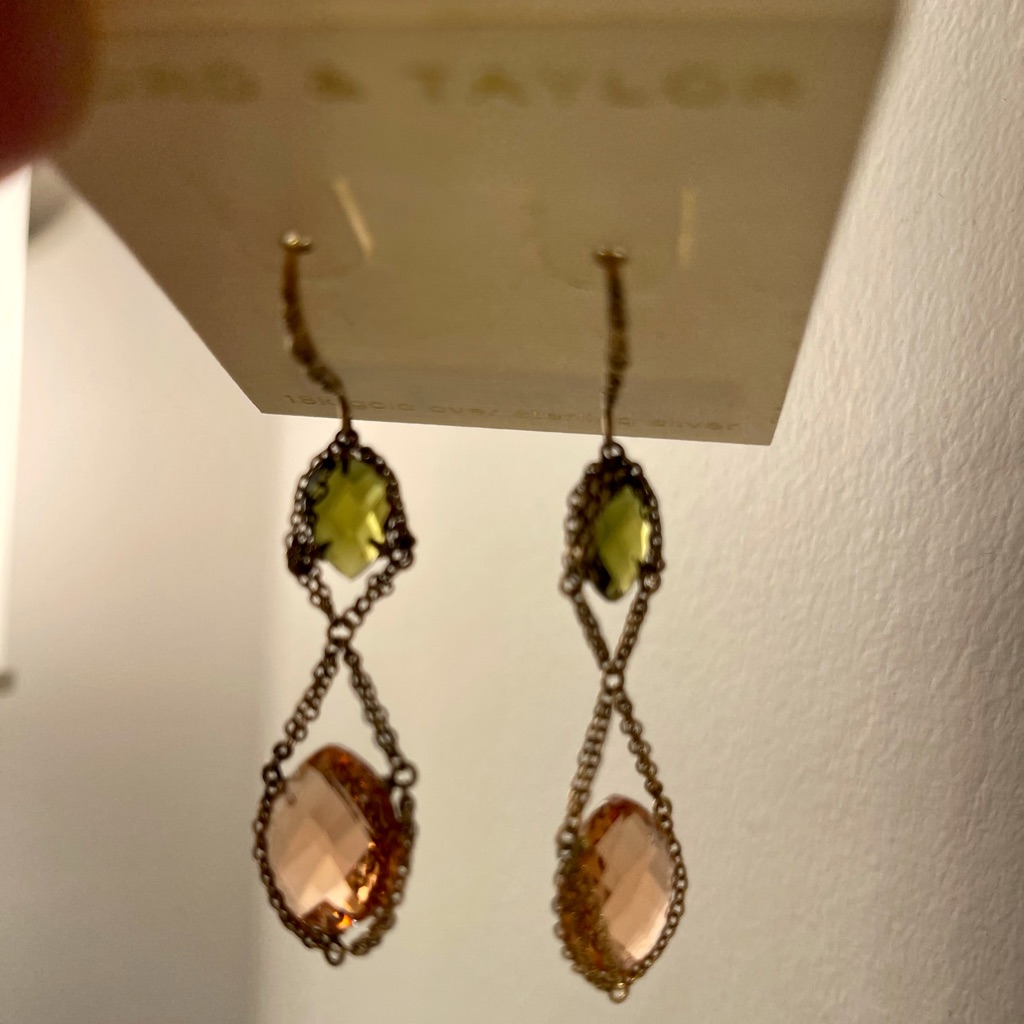 18k Gold On Sterling Silver Hanging Earrings